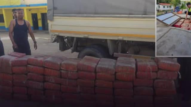 मिनी ट्रकमा लुकाएर ल्याइएको ४५४ केजी गाँजासहित एक जना पक्राउ
